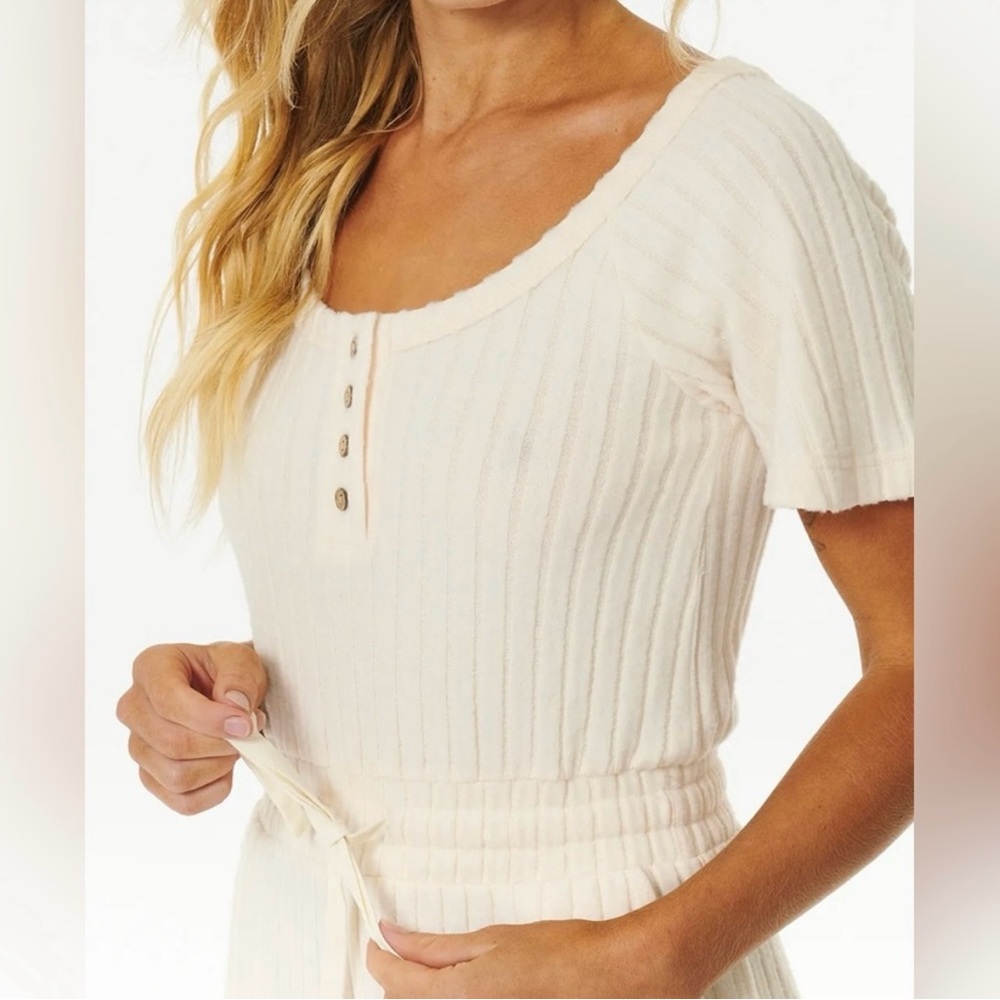 Rip Curl Cozy Jumpsuit Medium One Piece Ribbed Quiet comfort Beach Leisure